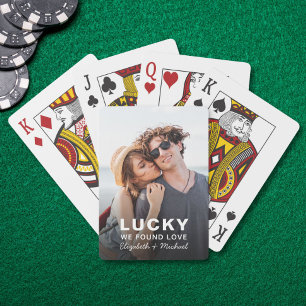 Lucky We Found Love Photo Poker Cards