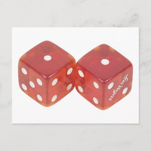 Lucky Wedding Dice Postcard