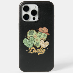 Lucky Western St Patricks Day Heart Shamrock Irish iPhone 15 Pro Max Case