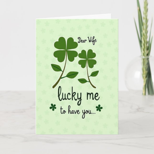 Lucky Wife Clover Card (Front)