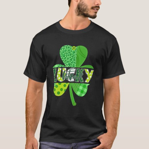Lucky Wife Husband St Patricks Day Irish Shamrock T_Shirt