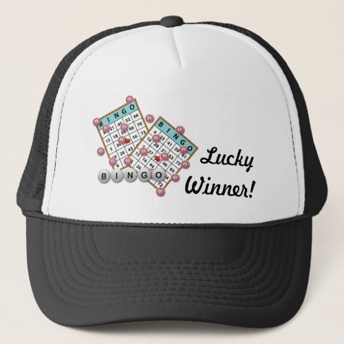 Lucky Winner Bingo Theme Trucker Hat