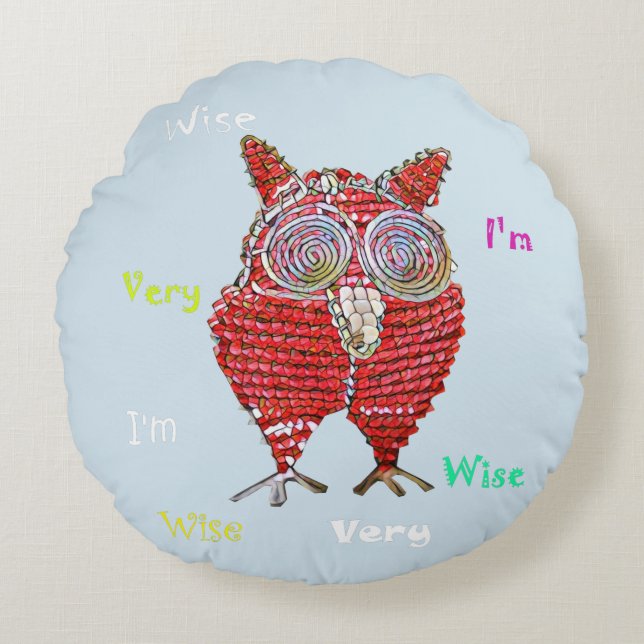 Lucky wise owl pillow (Front)