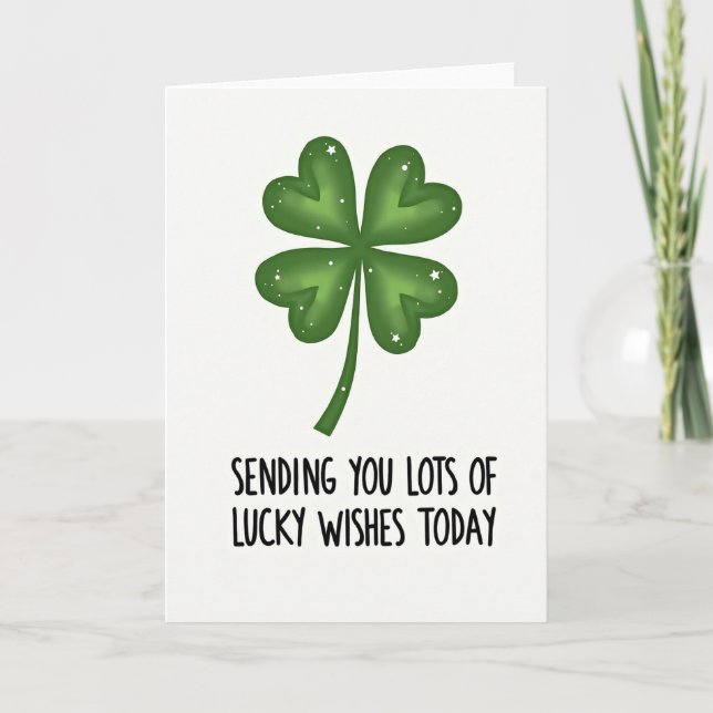 Lucky Wishes Clover Card (Front)