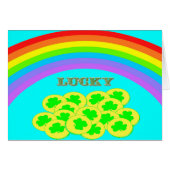 Lucky with Rainbows, Gold and Shamrocks (Front Horizontal)