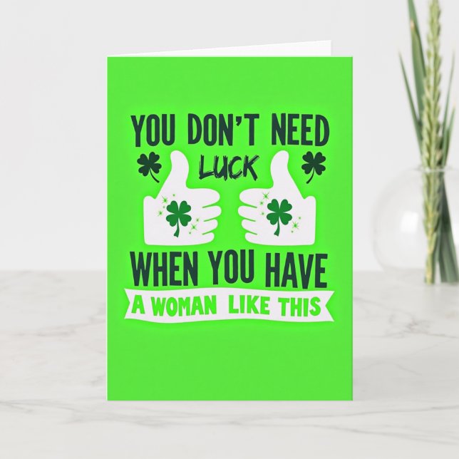 Lucky Woman Appreciation Card (Front)