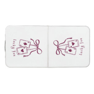 Lucky you cards bow trendy beer pong table