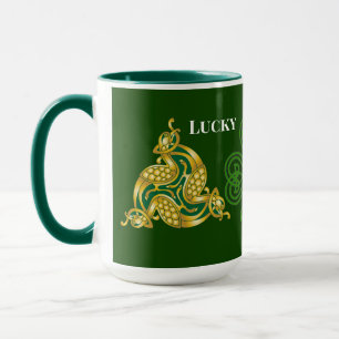 Lucky You Celtic Design Saint Patrick's Day Green  Mug