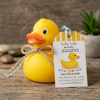 Lucky You Found A Ducky Cruise Hiding Game Gift Tags
