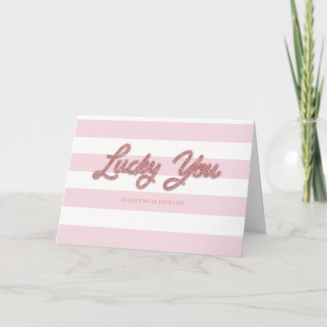 Lucky You Valentines Card (Front)