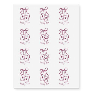 Lucky you Vegas bachelorette party  Temporary Tattoos