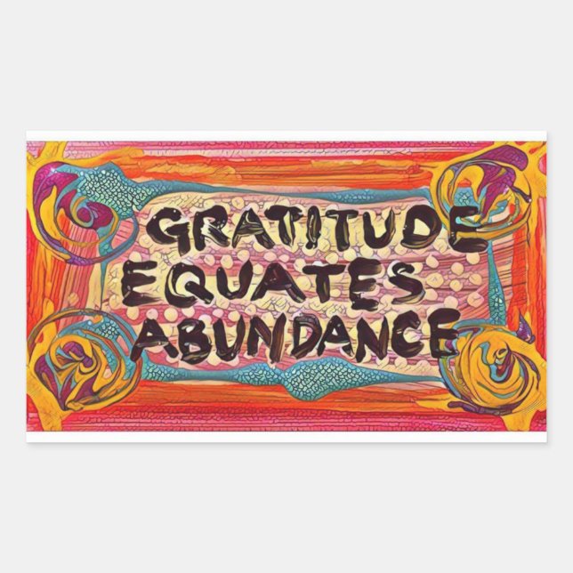LuckyPen Gratitude Rectangular Sticker (Front)