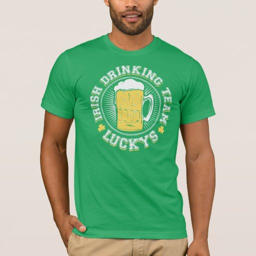 Lucky's Irish Drinking Team T-Shirt | Zazzle