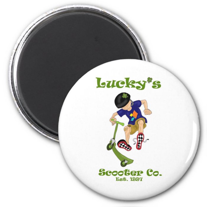 Lucky's Scooter Co. Fridge Magnets