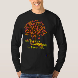Lucmarty Fall is Proof Maple Leaves Pumpkin Autumn T-Shirt