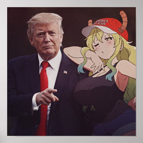 Lucoa Quetzalcoatl feat Donald Trump Poster