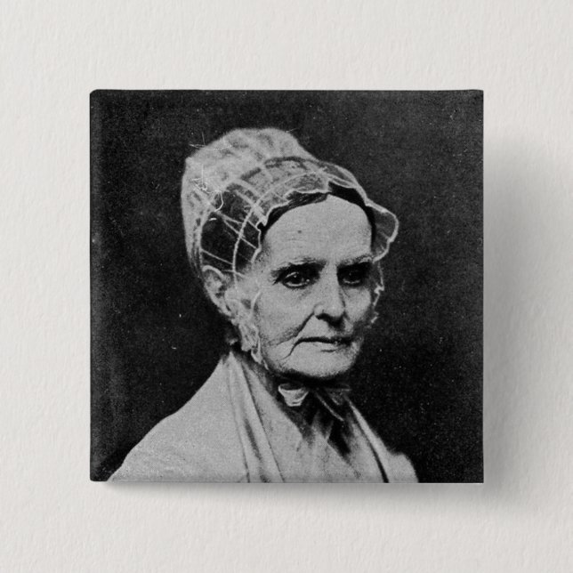 Lucretia Mott Suffrage Civil Rights Leader Button (Front)