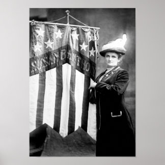 Lucy E. Anthony with Susan B. Anthony Banner Poster