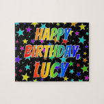 [ Thumbnail: "Lucy" First Name, Fun "Happy Birthday" Jigsaw Puzzle ]