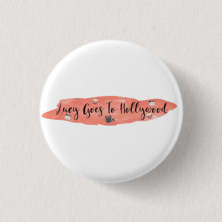 Lucy Goes To Hollywood Logo Badge Button