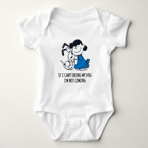 Lucy Hugging Snoopy Baby Bodysuit