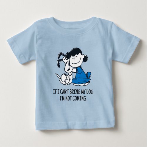 Lucy Hugging Snoopy Baby T_Shirt