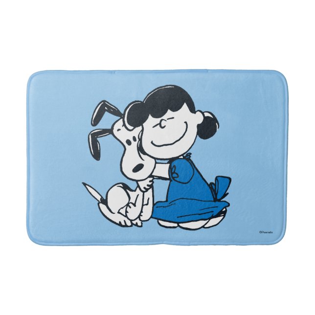 Lucy Hugging Snoopy Bath Mat (Front)