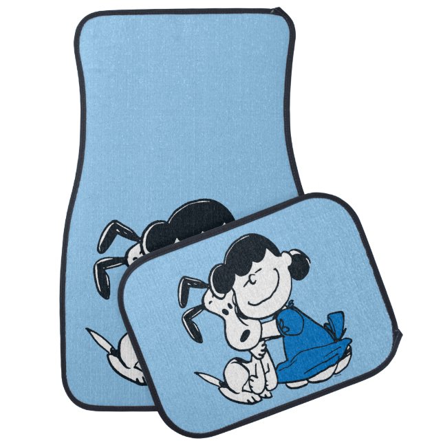 Lucy Hugging Snoopy Car Floor Mat (Set)