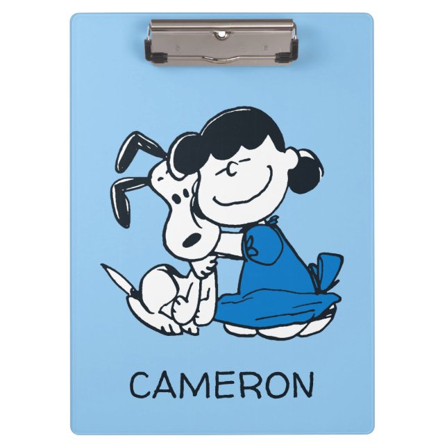 Lucy Hugging Snoopy Clipboard (Front)