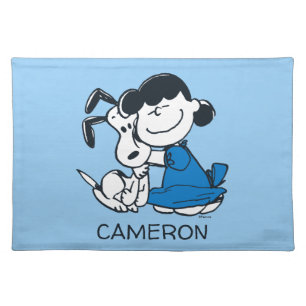 Lucy Hugging Snoopy Cloth Placemat