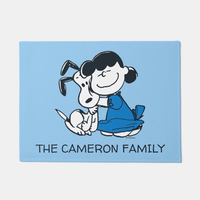 Lucy Hugging Snoopy Doormat (Front)