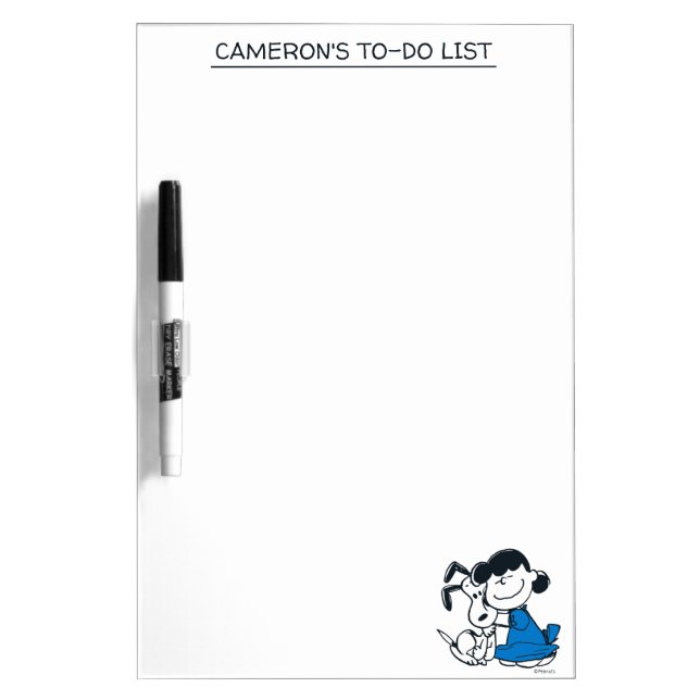 Lucy Hugging Snoopy Dry Erase Board (Front)