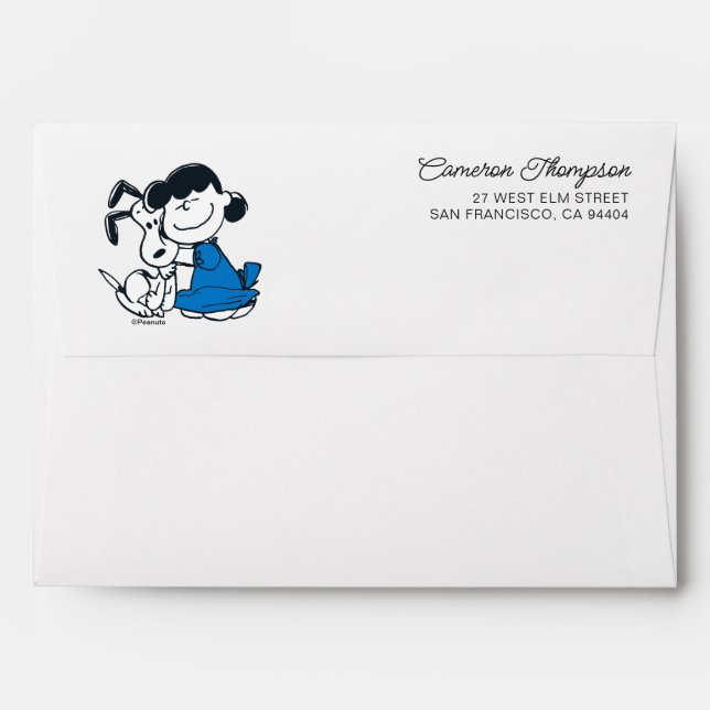 Lucy Hugging Snoopy Envelope (Back (Top Flap))