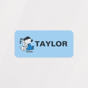Lucy Hugging Snoopy Kids' Labels