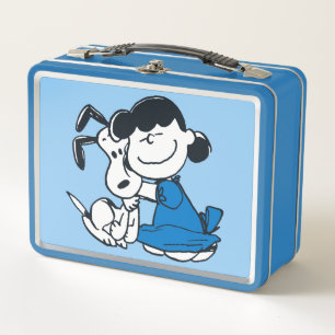 Lucy Hugging Snoopy Metal Lunch Box