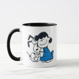 Lucy Hugging Snoopy Mug