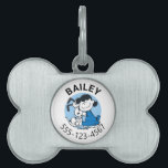 Lucy Hugging Snoopy Pet ID Tag<br><div class="desc">Check out this adorable graphic of Lucy hugging Snoopy.</div>