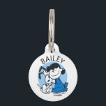 Lucy Hugging Snoopy Pet ID Tag<br><div class="desc">Check out this adorable graphic of Lucy hugging Snoopy.</div>