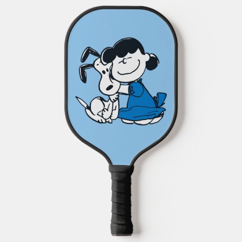 Lucy Hugging Snoopy Pickleball Paddle