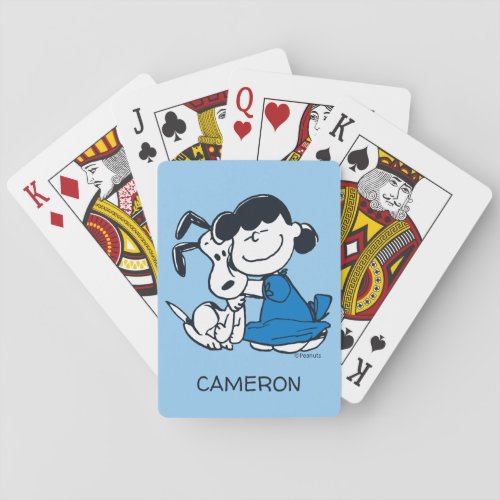 Lucy Hugging Snoopy Playing Cards