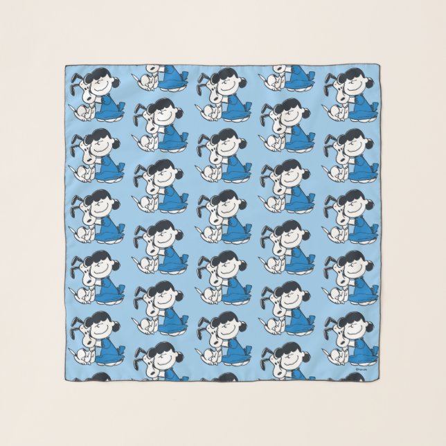 Lucy Hugging Snoopy Scarf (Front)