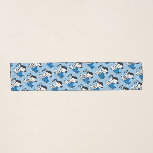 Lucy Hugging Snoopy Scarf (Front (Horizontal))