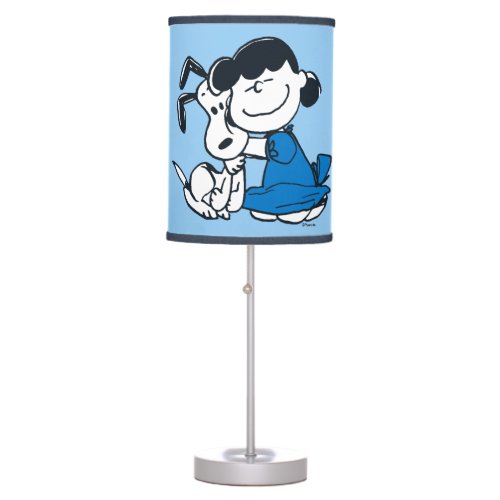 Lucy Hugging Snoopy Table Lamp