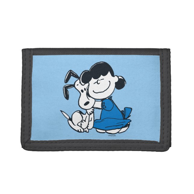 Lucy Hugging Snoopy Trifold Wallet (Front)