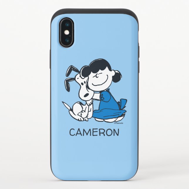 Lucy Hugging Snoopy Uncommon iPhone Case (Back)
