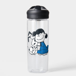 Lucy Hugging Snoopy Water Bottle
