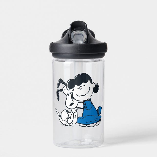 Lucy Hugging Snoopy Water Bottle (Front)
