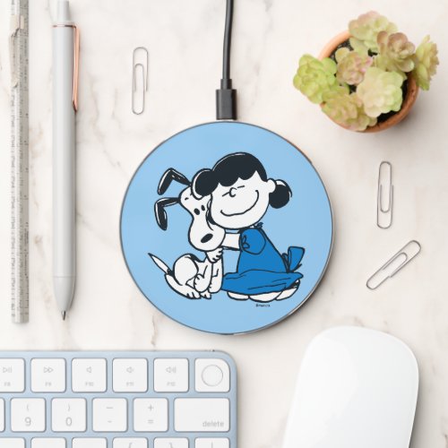 Lucy Hugging Snoopy Wireless Charger