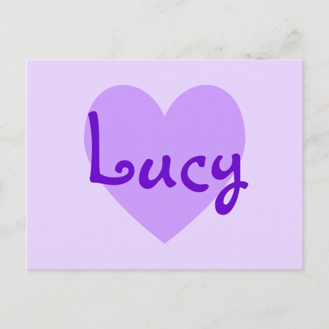 Lucy in Purple Postcard (Front)