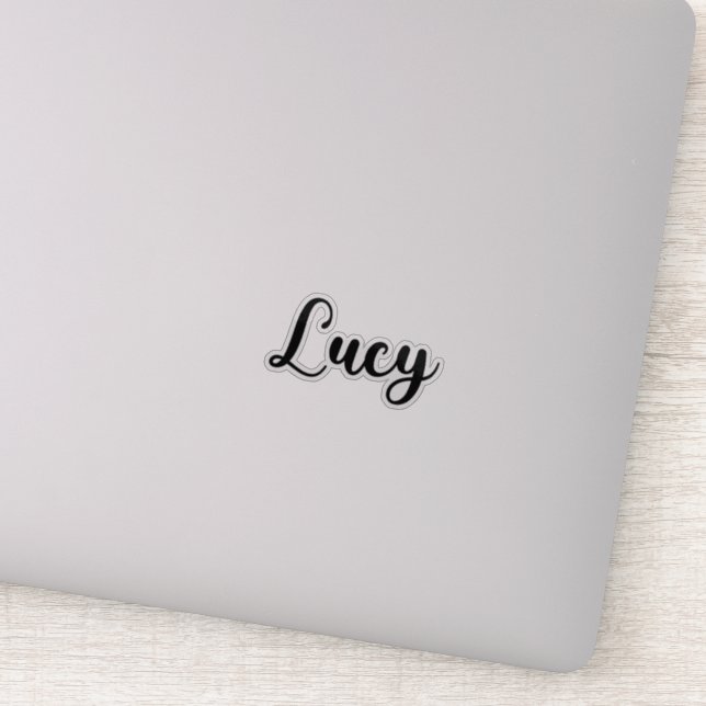 Lucy Name - Handwritten Calligraphy Sticker (Detail)